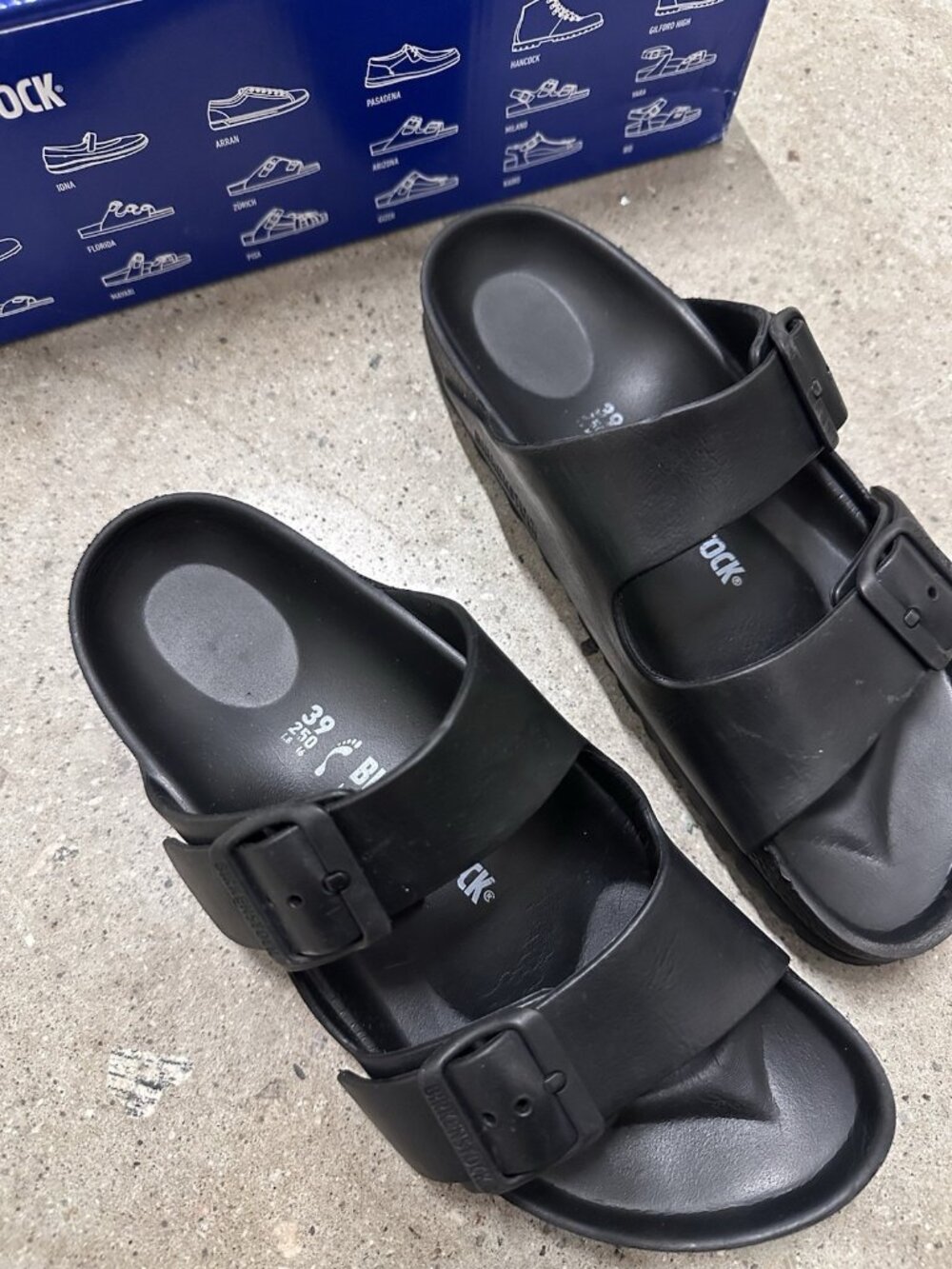 BIRKENSTOCK Arizona Eva Sandals Metallic Anthracite - Picture 4 of 5